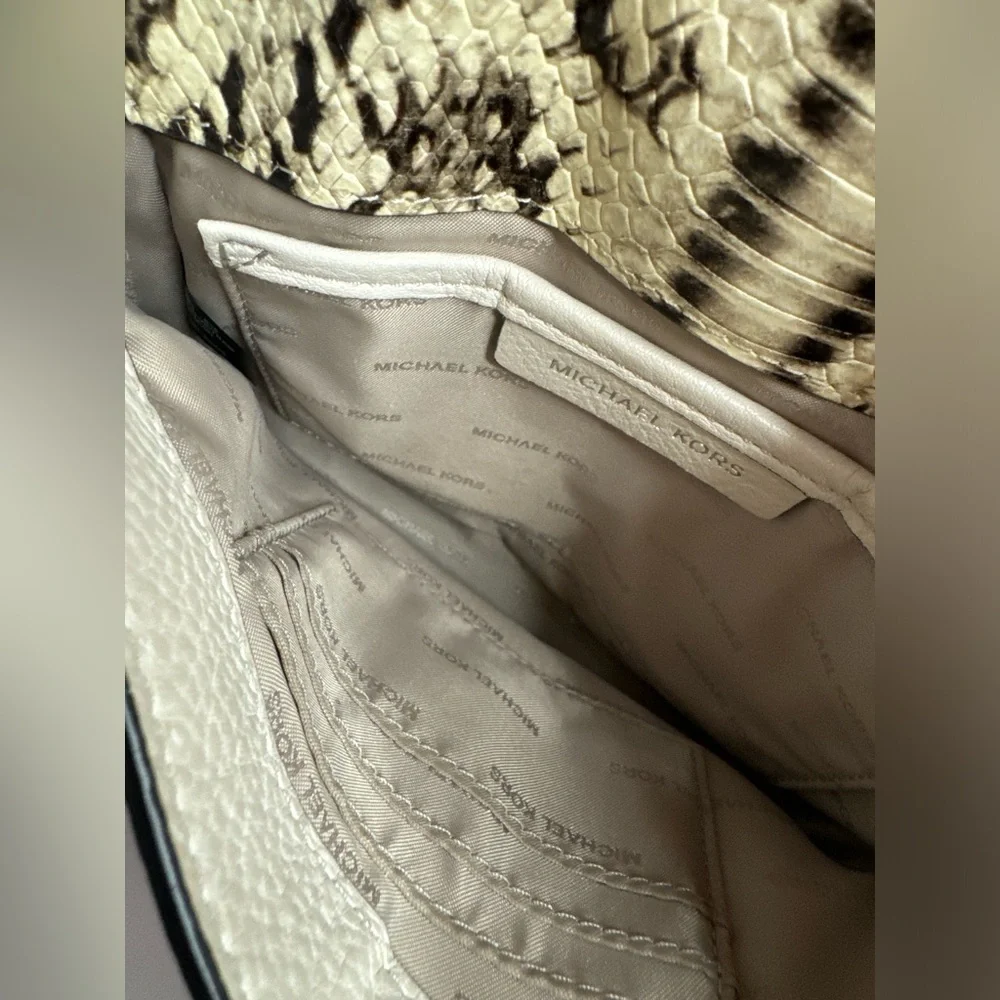 Michael Michael Kors Like New Python Half Dome Crossbody Bag - Picture 7 of 16